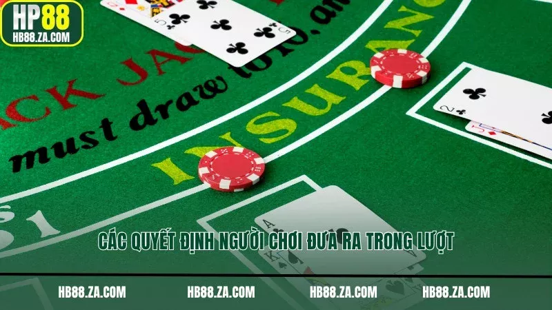 Các quyết định người chơi đưa ra trong lượt