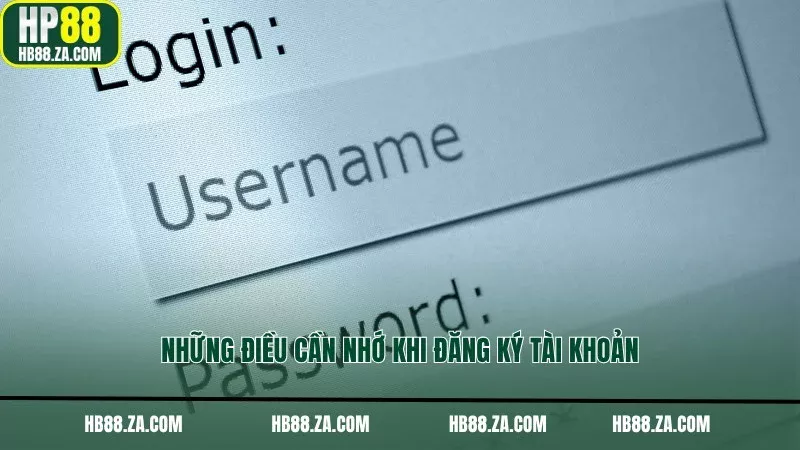 Những điều cần nhớ khi đăng ký tài khoản