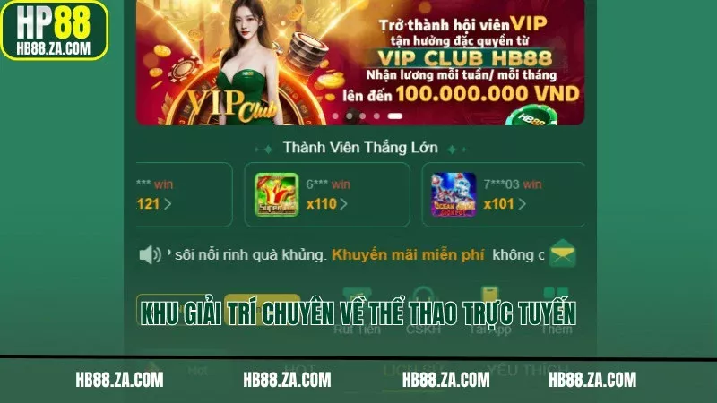 Khu giải trí chuyên về thể thao trực tuyến
